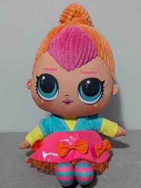 L.O.L. Surprise Neon Q.T. Huggable Plush Doll 15" Big Head MGA Stuffed Toy
